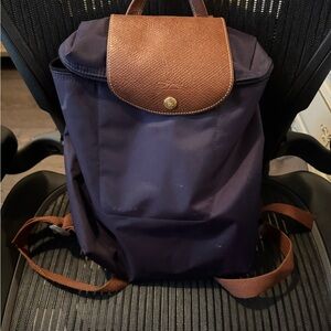 Purple Longchamp Backpack